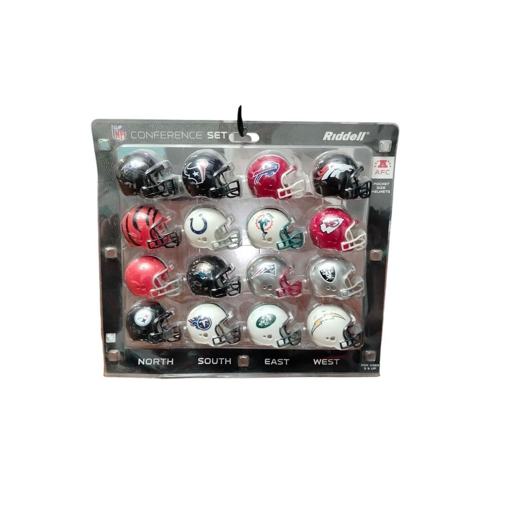 Riddell NFL Football Helmets Conference Set North South East West Set Of‎ 16